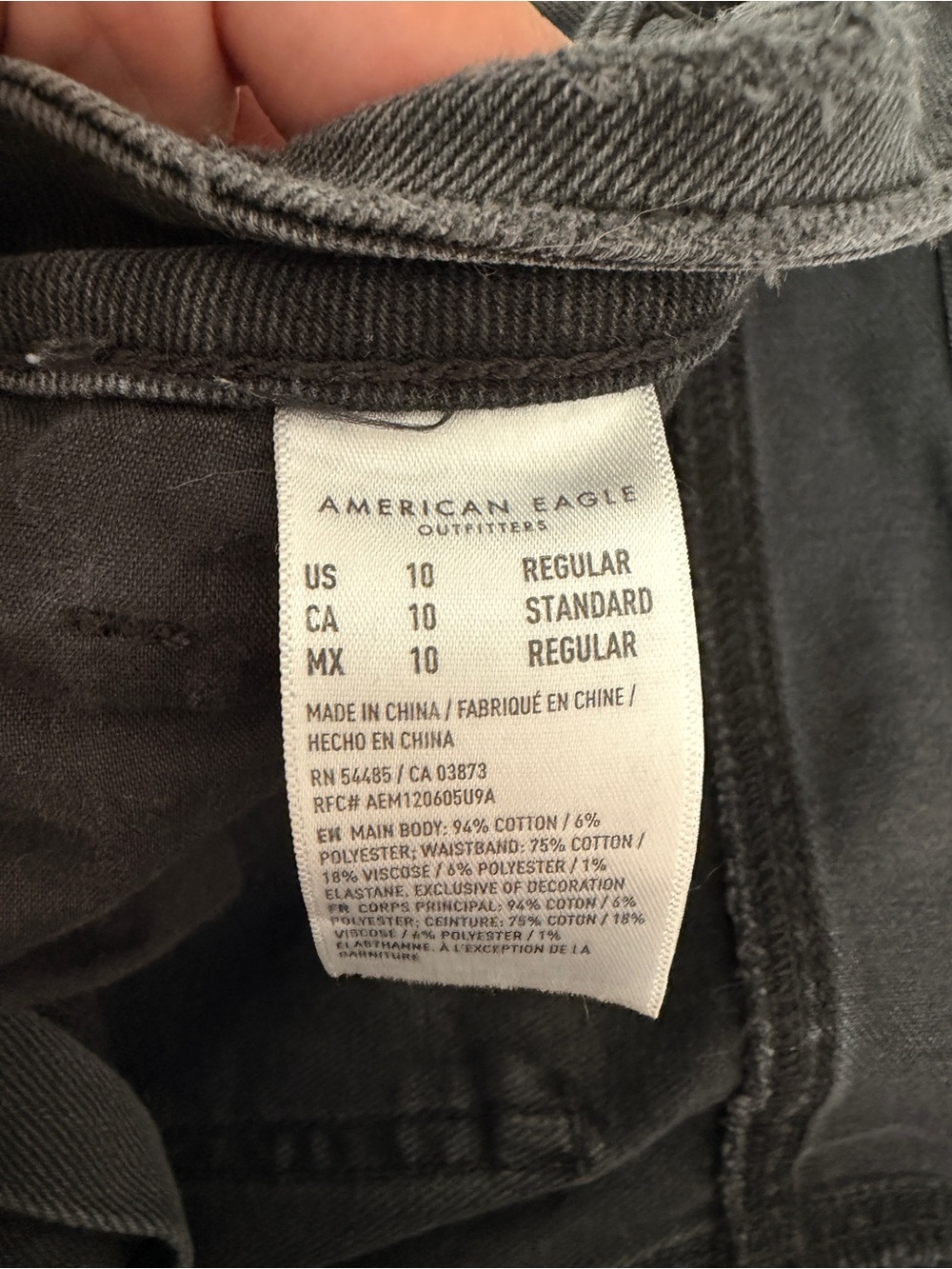 American Eagle Black Comfort Stretch Waistband Jeans